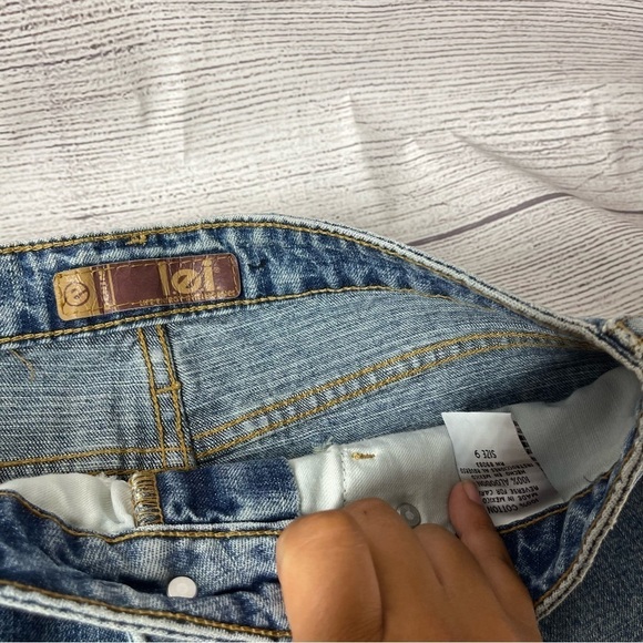 Vintage Y2K 2000s Era L.E.I. Juniors size 9 Short Jean Skirt - Picture 6 of 8